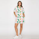 Pink Summer Tropical Romper