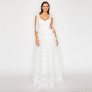 Ethereal Garden Ruffle Mesh Gown