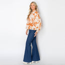 Golden Mustard Floral Blouse