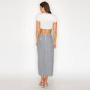 Harbor Stripe Midi Skirt