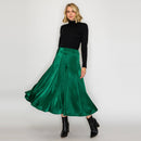 ESSENTIAL Satin Skirt for Every Girl - Dark Green