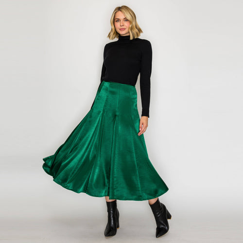ESSENTIAL Satin Skirt for Every Girl - Dark Green