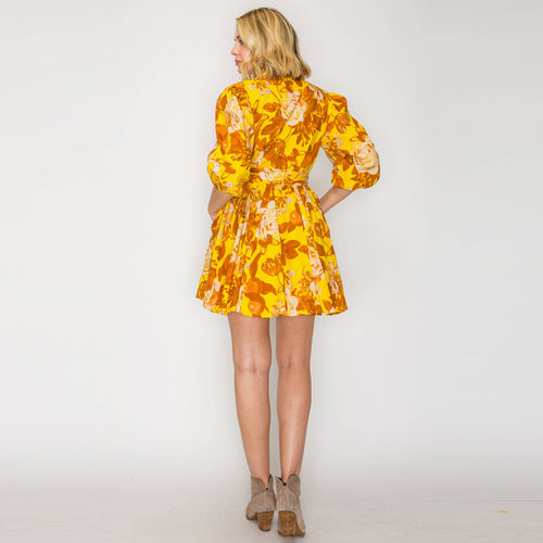 Merigold Rose Print Mini Dress