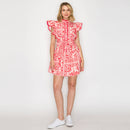 Pink Bandana Print Cotton Mini Dress