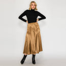 ESSENTIAL Satin Skirt for Every Girl - SEPHIA