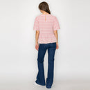 Rose pink with White Embroidery Lovely top