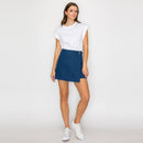 Stretch Denim Skort with RICK RACK Trim