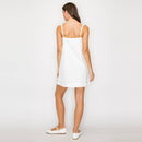 Lovely White Daisy Mini Dress