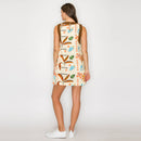 Brown Summer Tropical Mini Shift Dress