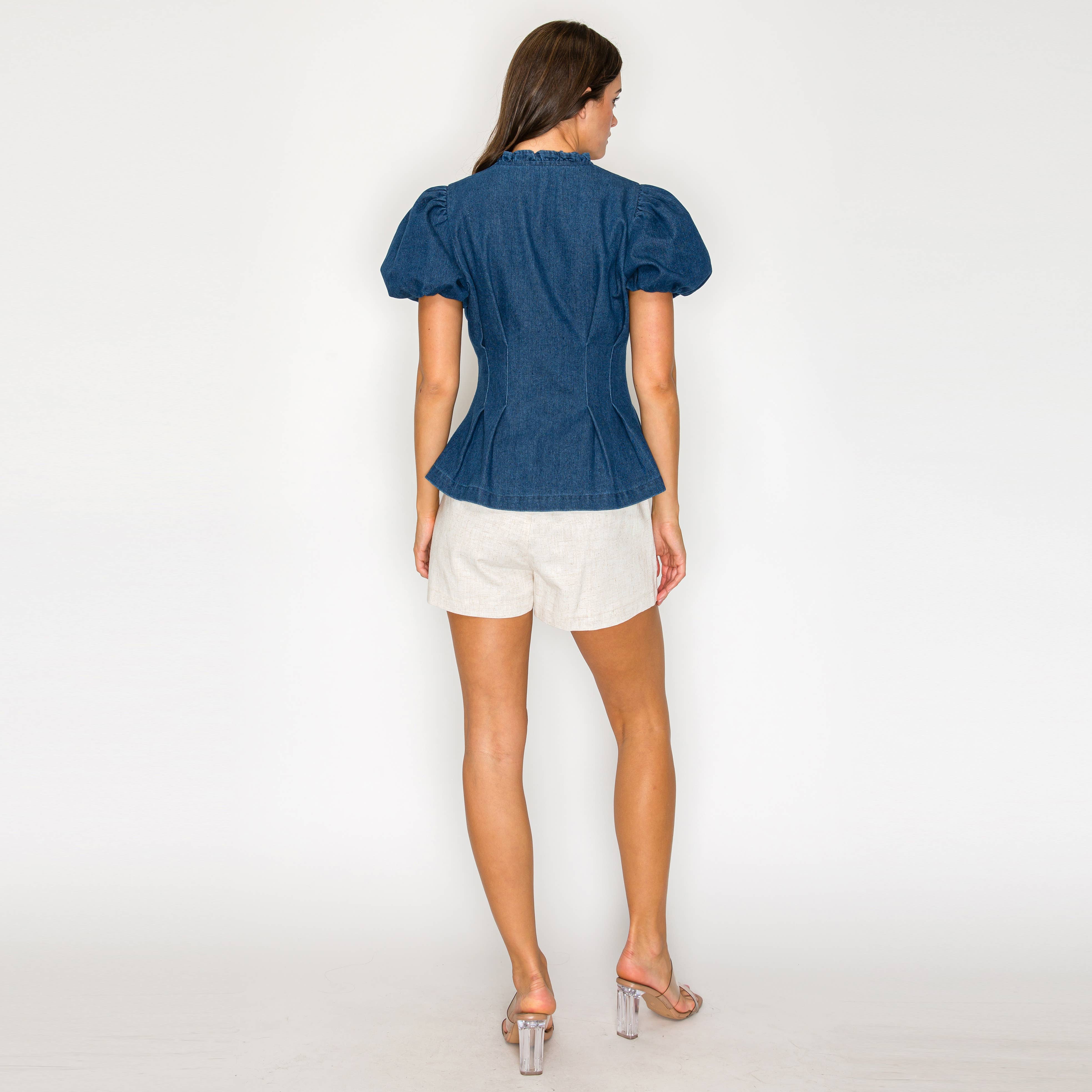 La Belle Denim Blouse