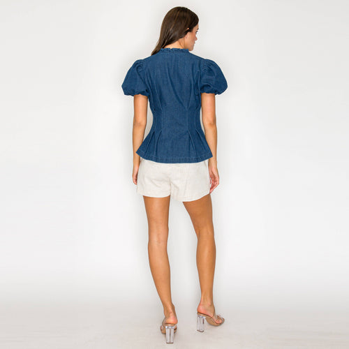 La Belle Denim Blouse