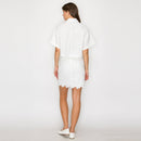Lovely White Daisy Mini Skirt