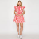 Pink Bandana Print Cotton Mini Dress