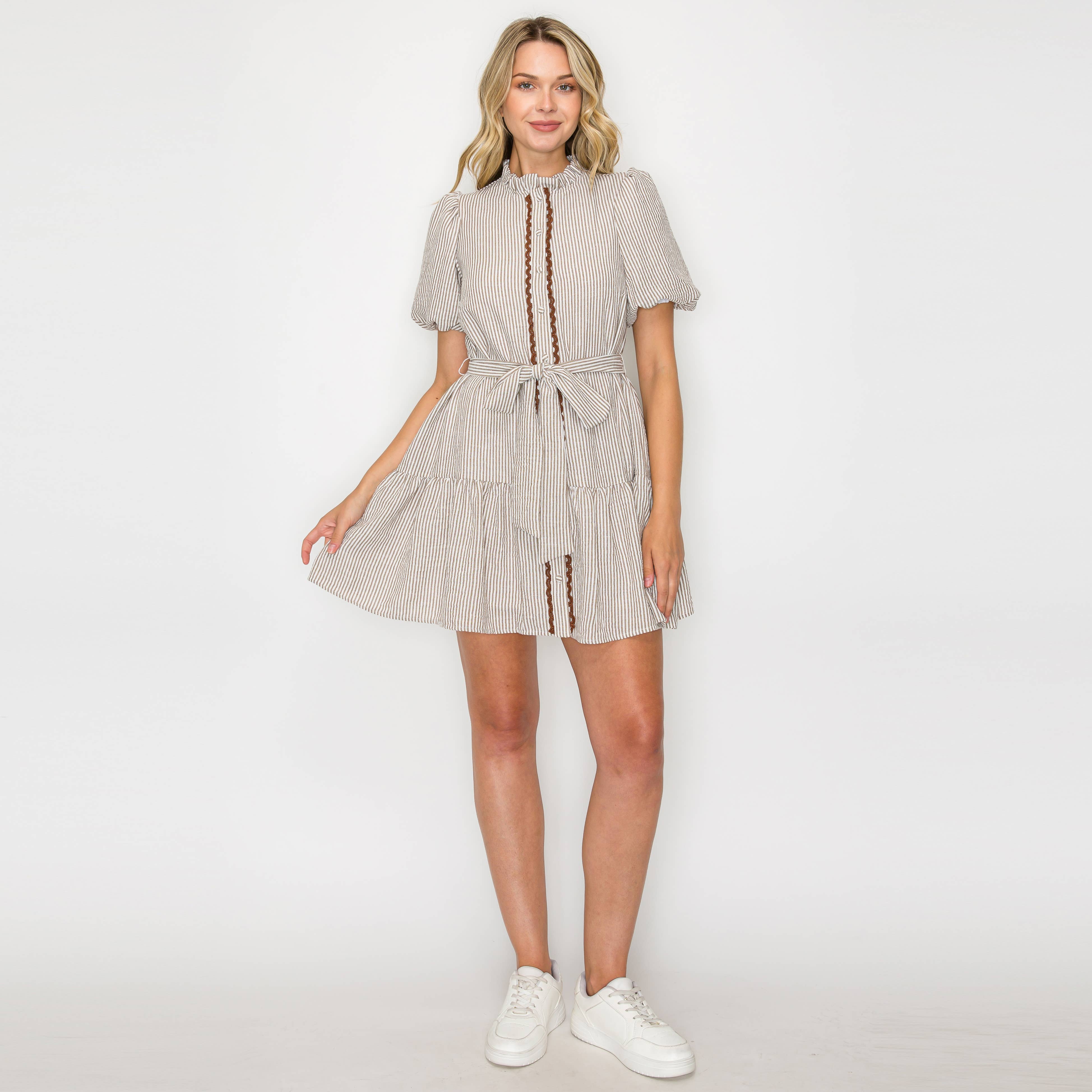 Tortilla Stripe Mini Dress