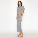 Harbor Stripe Midi Skirt