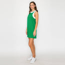 Kelly Green & White Retro Mod Look Mini dress - LWD2903