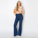 Golden Mustard Floral Blouse