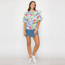 Blooming Flower Print Cotton Top