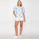 Lace Print on Lace Top