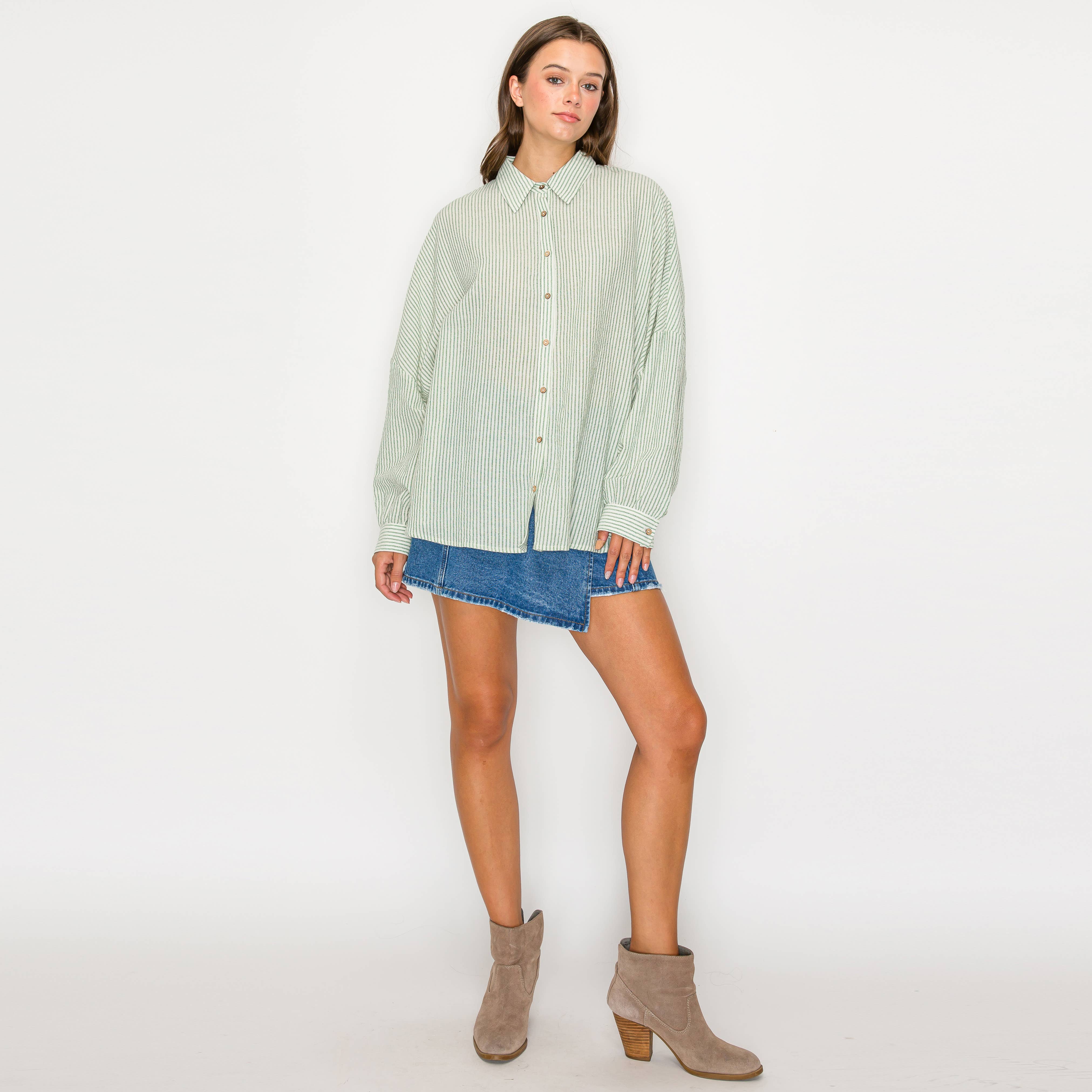 Oversized shirts lover - SAGE
