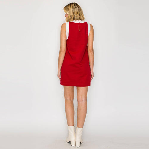 CRIMSON Retro Mod Look Mini dress - LWD2903