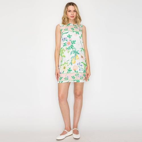 Summer Romantic Garden with Shell White Mini Dress