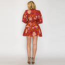 Rustic Rose Print Mini Dress