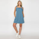 Ruffle Detail Mini Shift Dress with Shoulder Tie