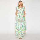 Summer Romantic Garden with Shell Maxi Dress