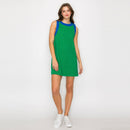 Green & Blue Retro Mod Look Mini dress