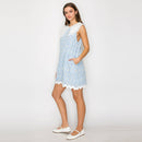 Lovely Mini Dress with Lace Collar