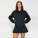 The Harper Pleated Trench Jacket
