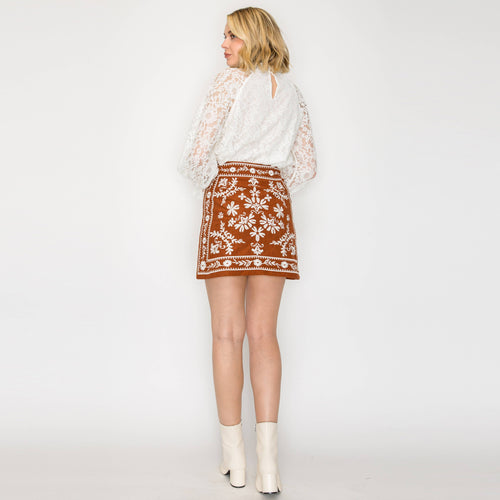 MONTANA Embroidery mini skirt