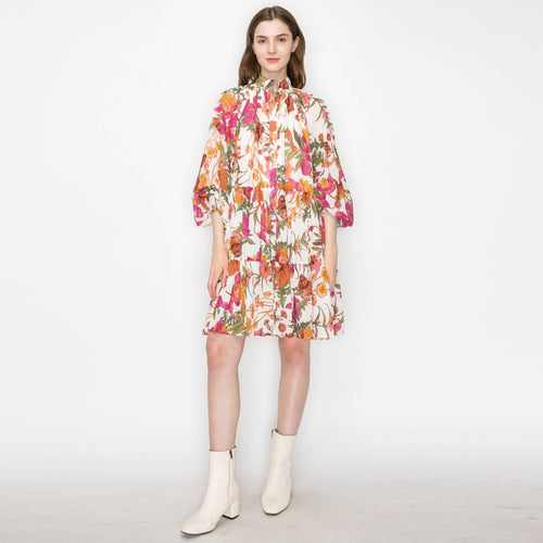 Floral print mini dress