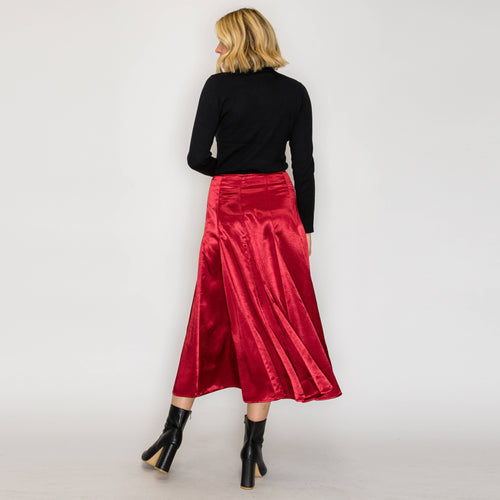 ESSENTIAL Satin Skirt for Every Girl - Biking Red