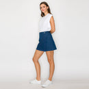 Stretch Denim Skort with RICK RACK Trim