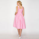 Pretty in Pink Stripe Classic Midi Dress