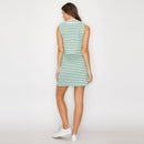 Green & White Summer French Boucle Vest