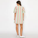Festival Stripes Flare Sleeves Mini Dress