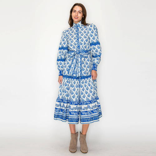 Azure Muse Midi Dress