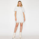 Daisy Polka Dot Lace Mini Dress