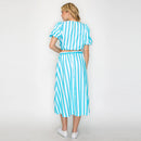 Turquoise Blue Stripe Set