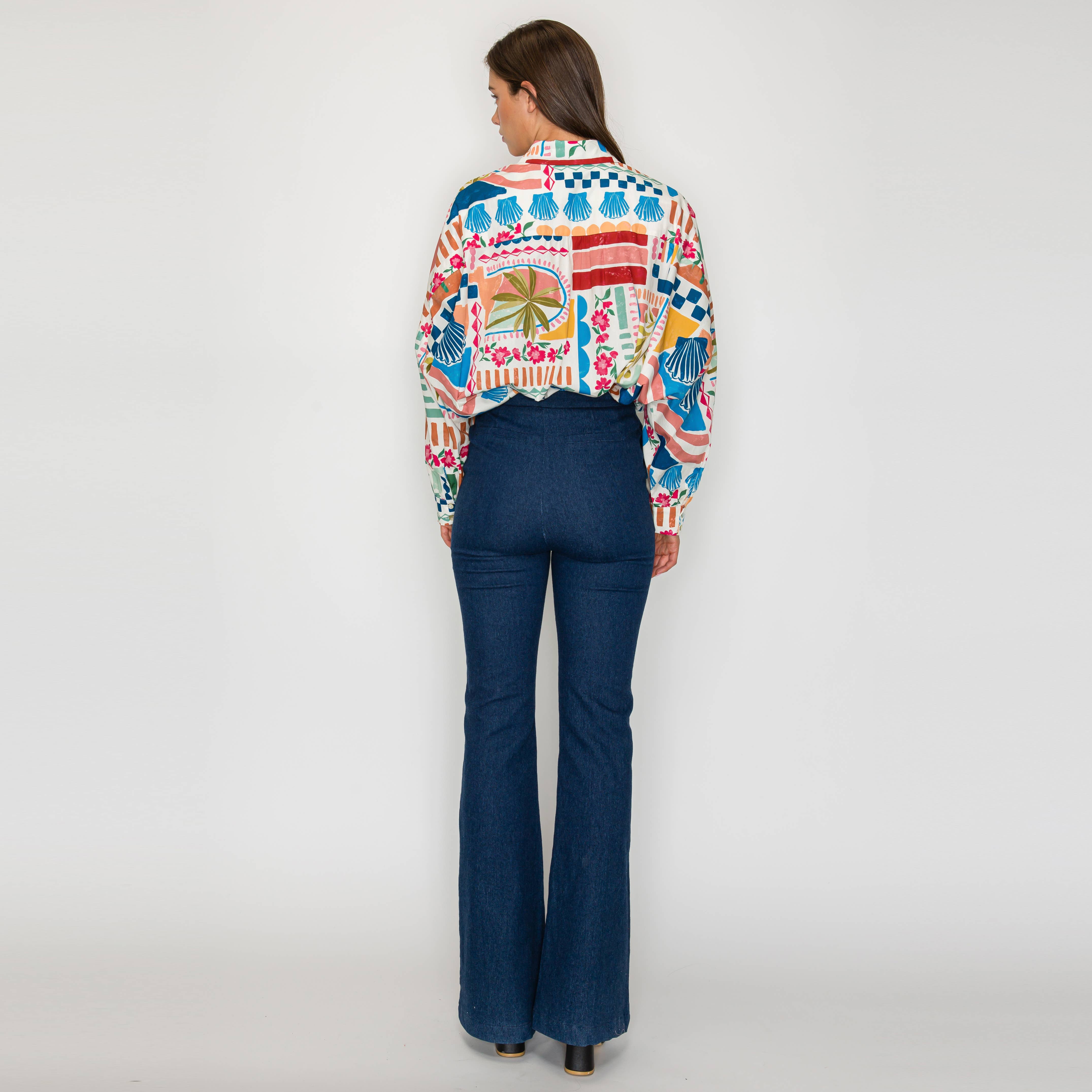 Dreamy Desert Print Oversized Shirts
