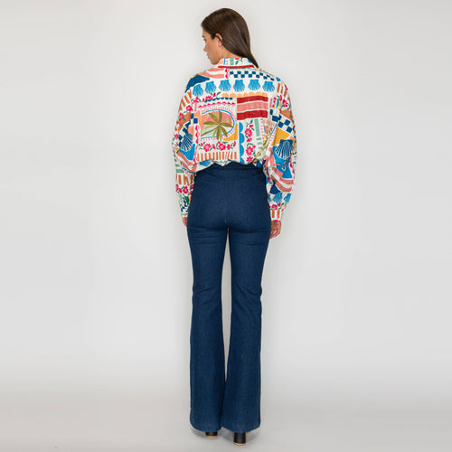 Dreamy Desert Print Oversized Shirts