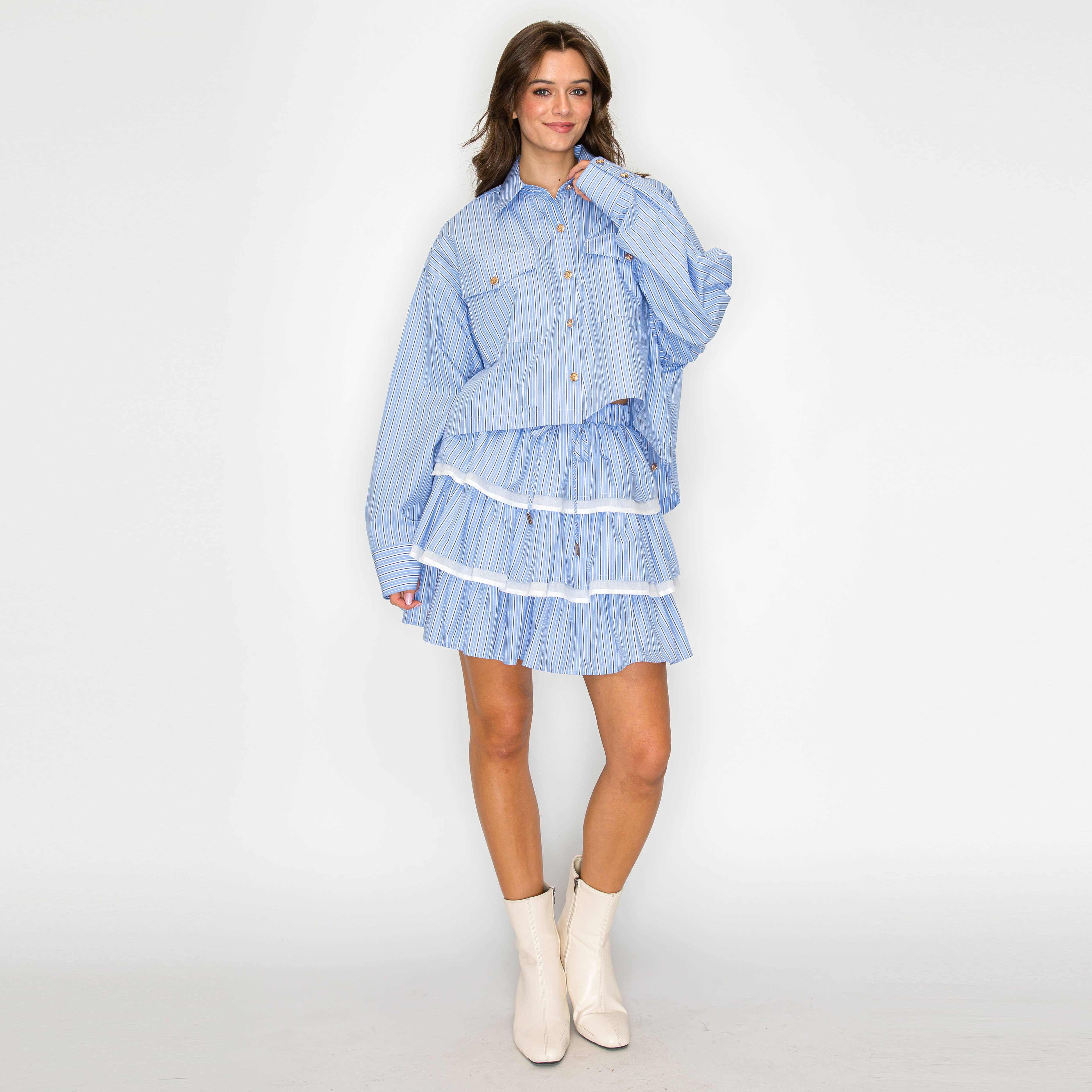 Blue Skies Boxy Stripe Shirt
