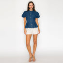La Belle Denim Blouse