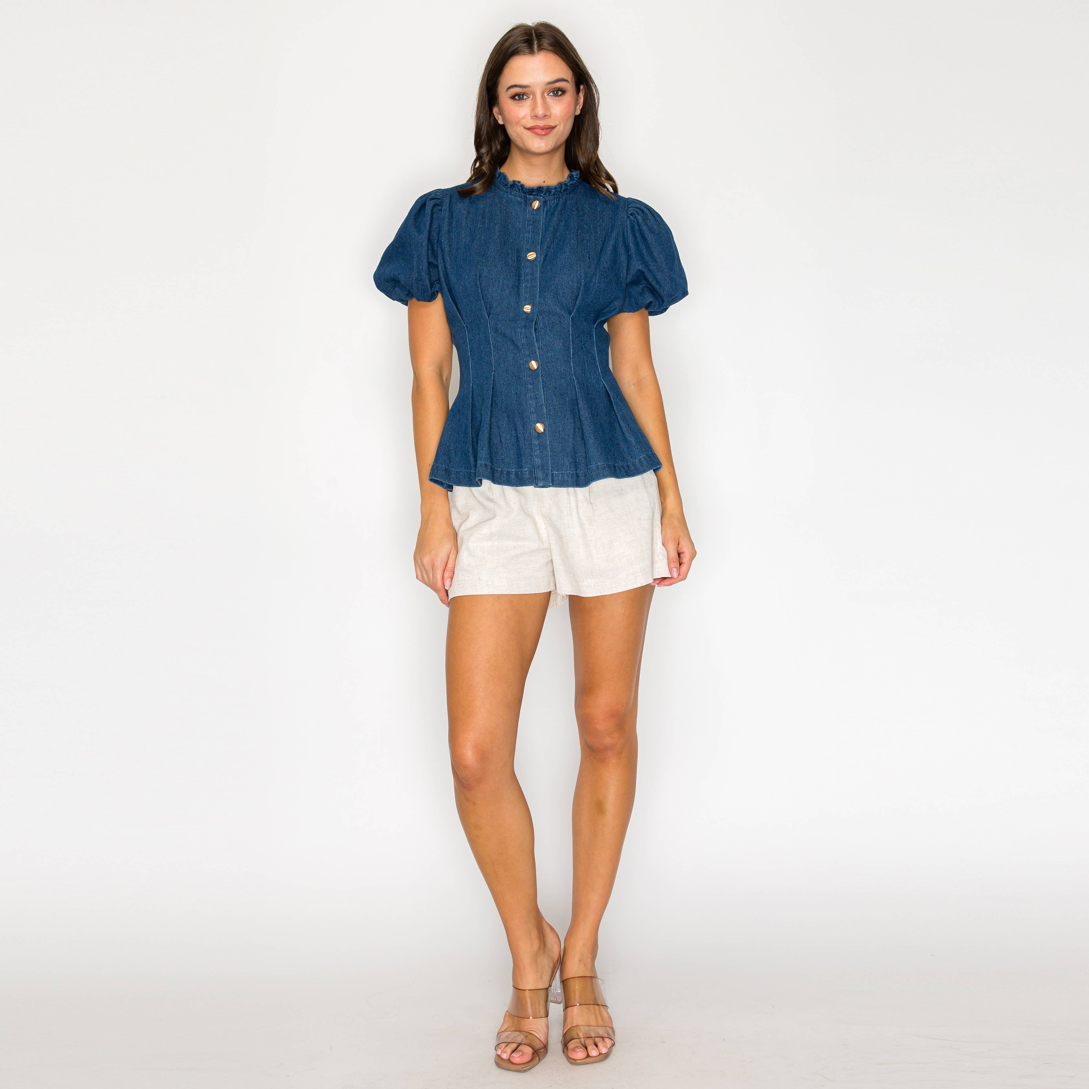La Belle Denim Blouse
