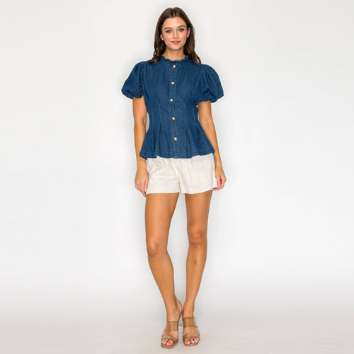 La Belle Denim Blouse