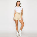 Little Wild Flower Print Twill Shorts