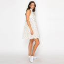 Blue Cloud Daisy Halter Mini Dress